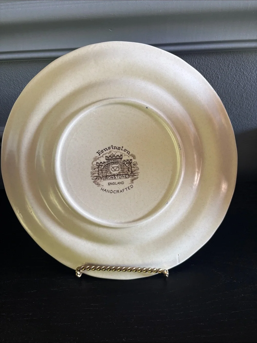 Kensington Staffordshire Ironstone Handcrafted England Set of 4 Plates